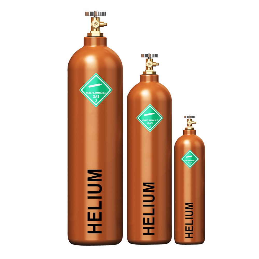 Helium gas cylinders