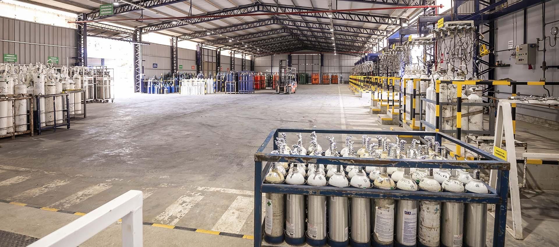 Unigas industrial gas cylinder warehouse